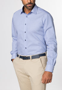 Eterna Modern Fit Shirt Blue Stripe 8992/16