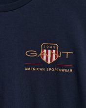 Load image into Gallery viewer, Gant Archive Shield Embroidery T Shirt
