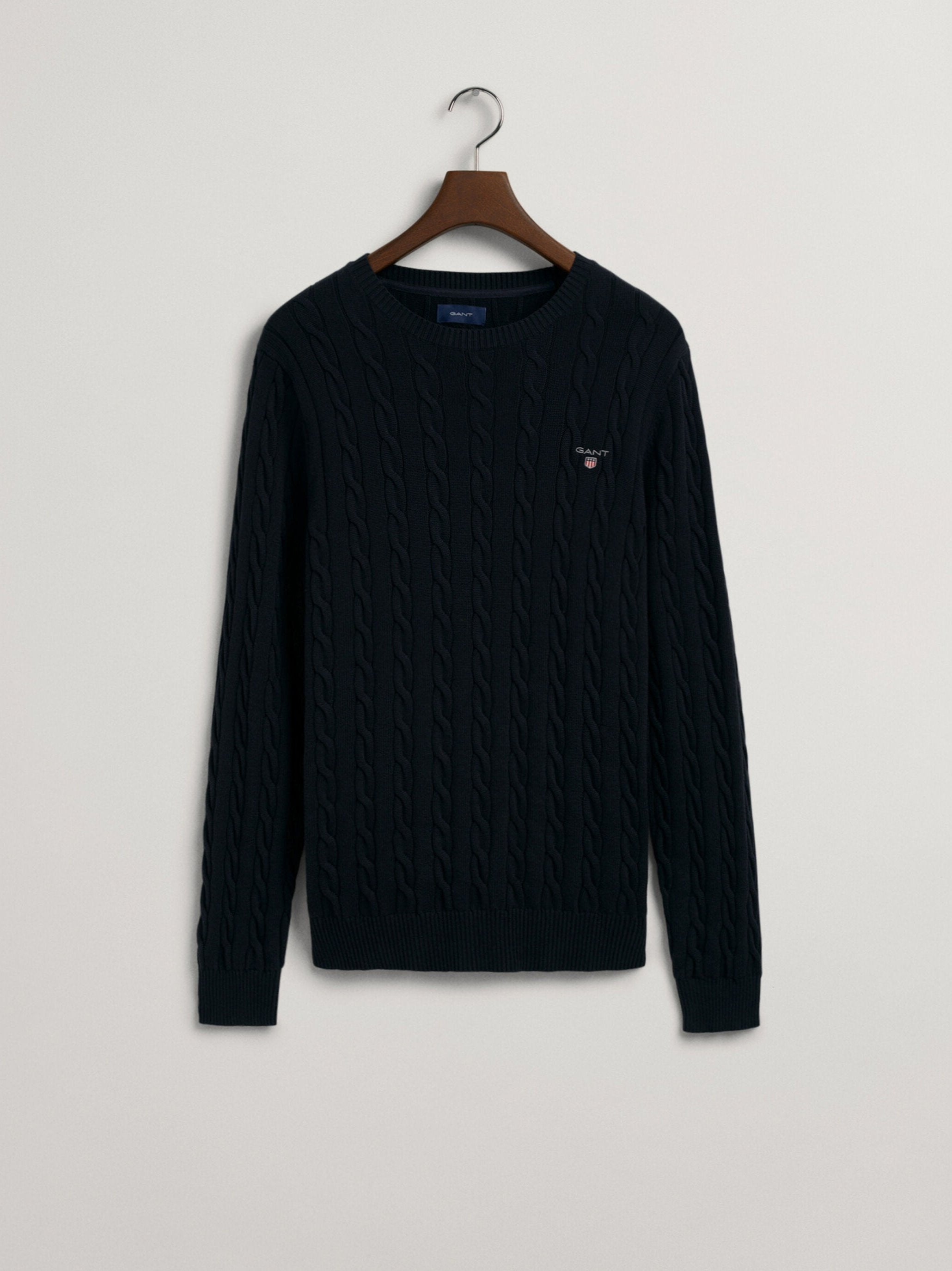 Gant Cotton Cable Crew Neck Sweater