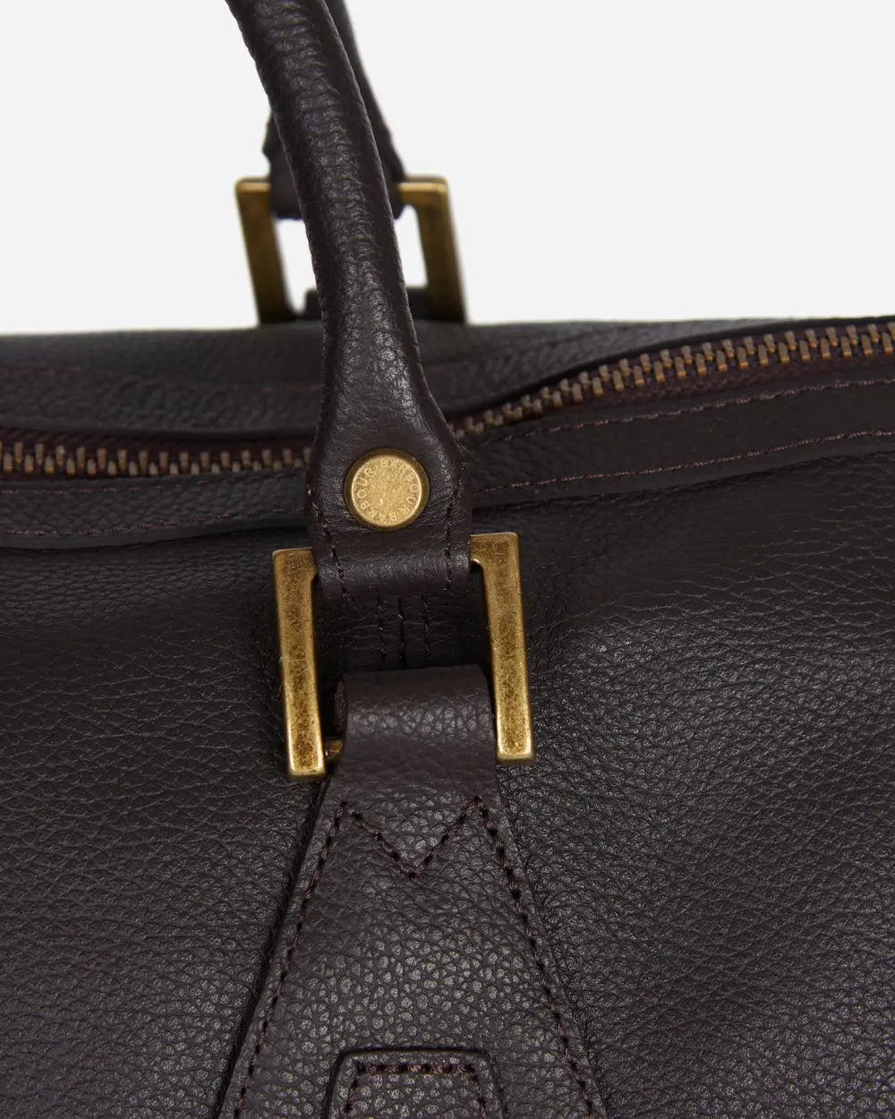 Barbour Leather Medium Travel Explorer Bag