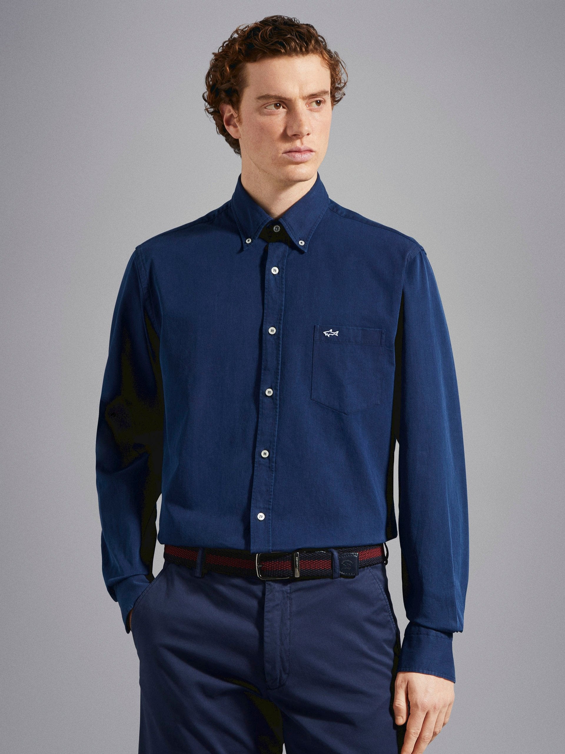 Paul & Shark Navy Cotton Shirt