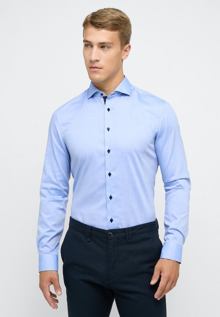 Eterna Slim Fit Shirt Blue 8100/12