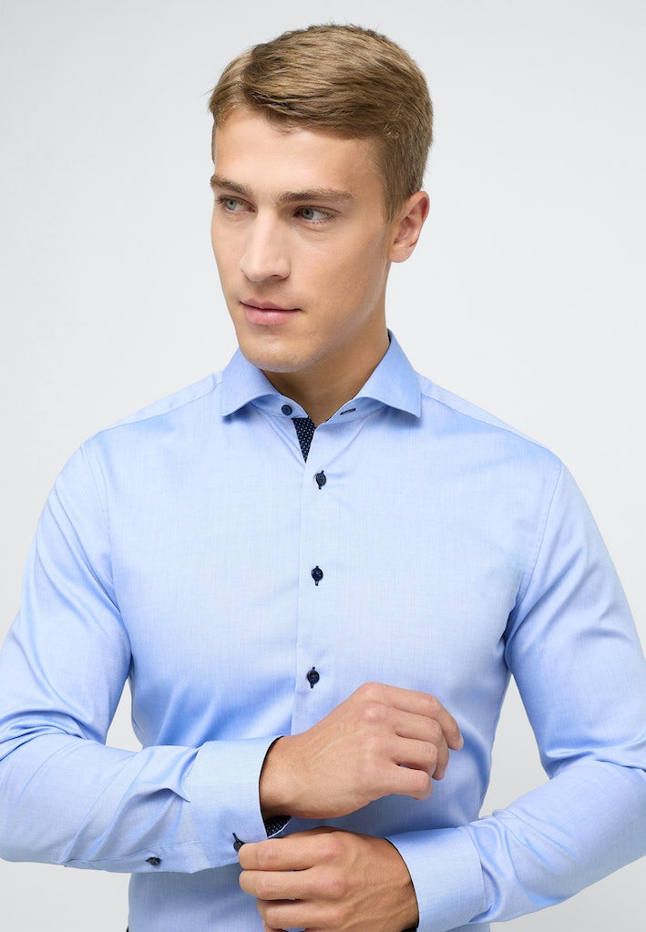Eterna Slim Fit Shirt Blue 8100/12