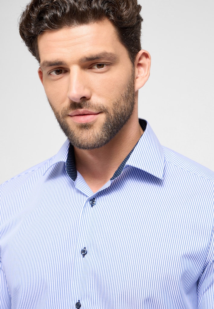 Eterna Modern Fit Shirt Blue Stripe 8992/16
