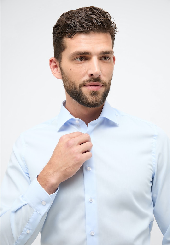 Eterna Slim Fit Shirt Blue 1100/10