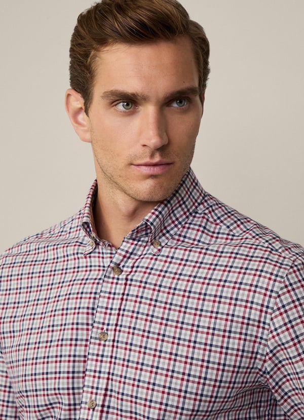 Hackett 3 Colour Brushed Cotton Shirt