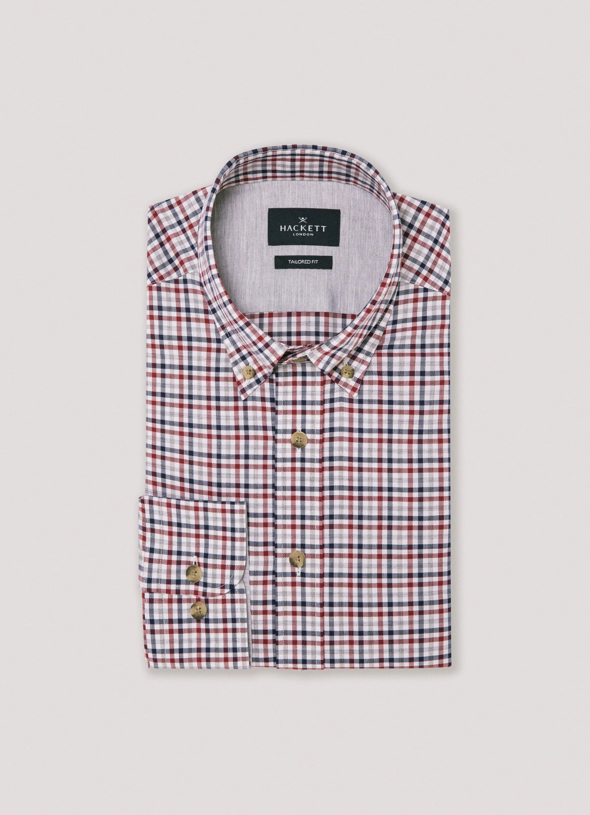 Hackett 3 Colour Brushed Cotton Shirt