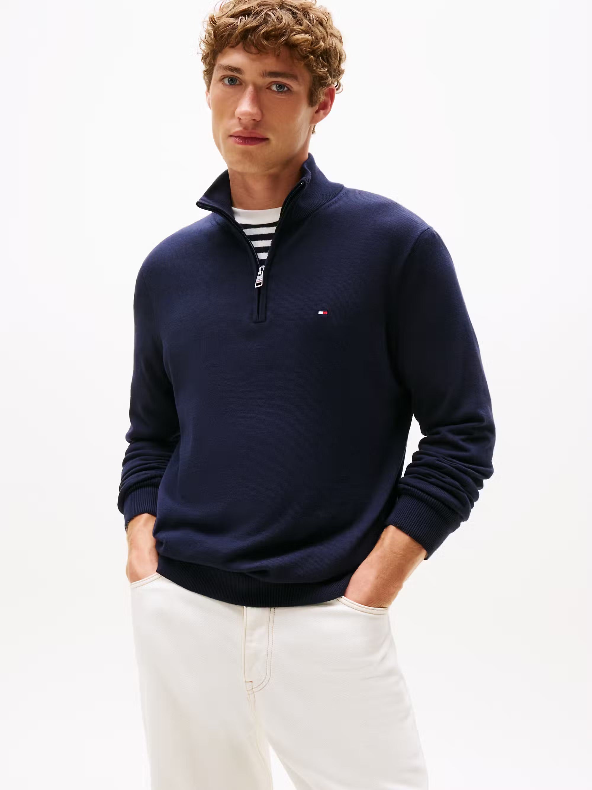 Tommy Hilfiger Essential Cotton Half-Zip Jumper