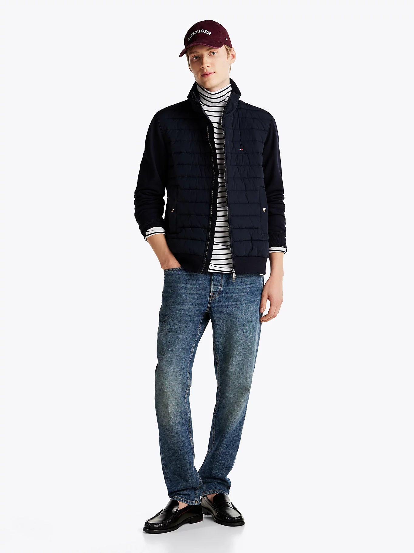 Tommy Hilfiger Mix Media Stand Collar