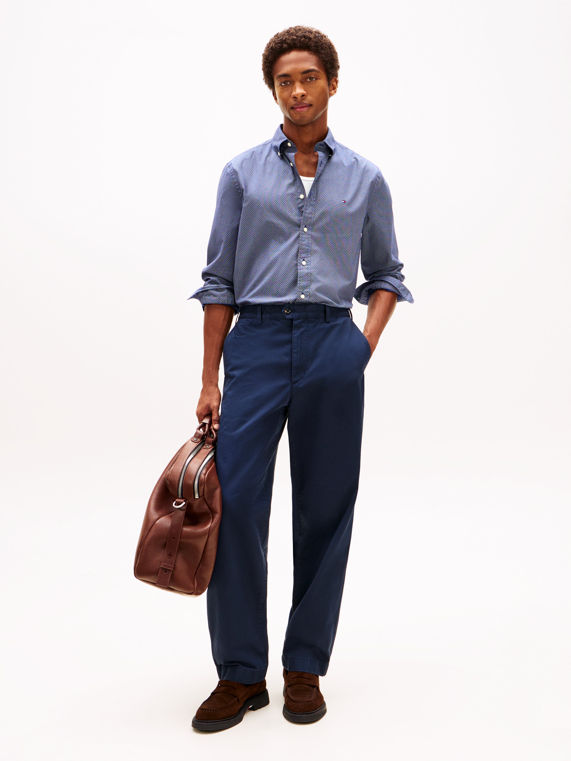 Tommy Hilfiger Flex Poplin Micro RF Print Shirt