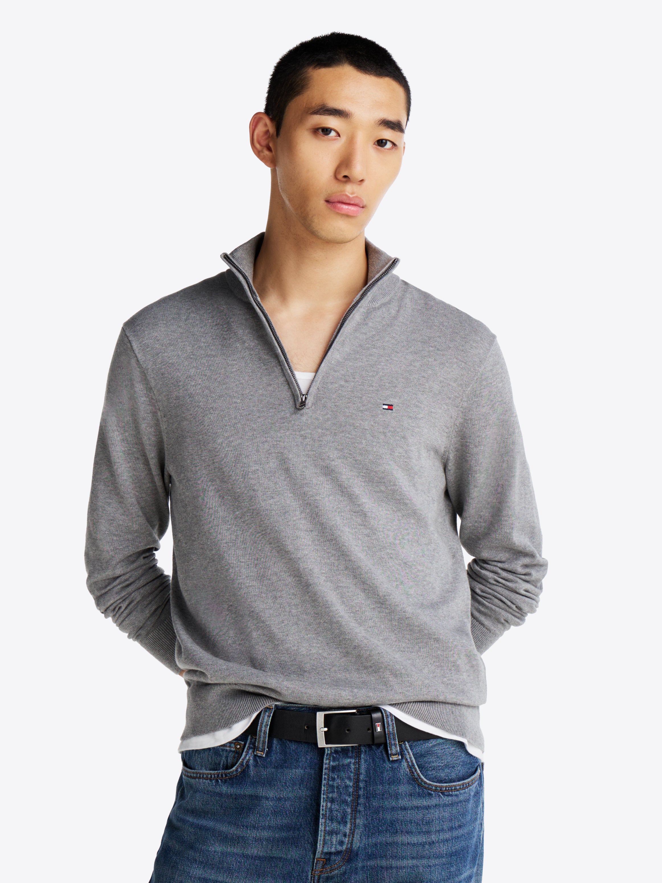 Tommy Hilfiger Essential Cotton Half-Zip Jumper