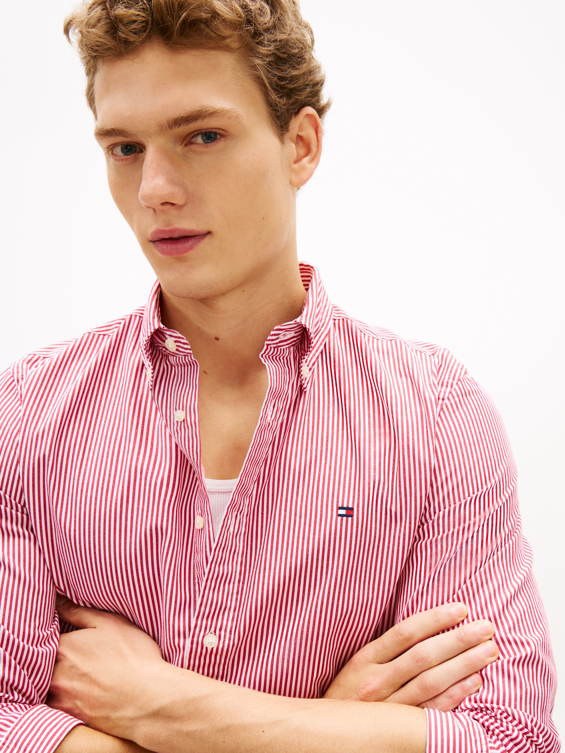 Tommy Hilfiger Core Flex Poplin Stripe Shirt