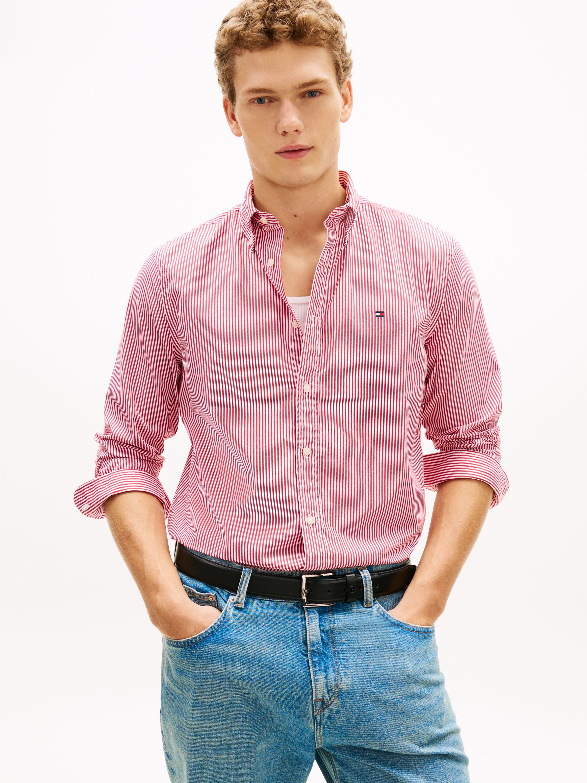 Tommy Hilfiger Core Flex Poplin Stripe Shirt