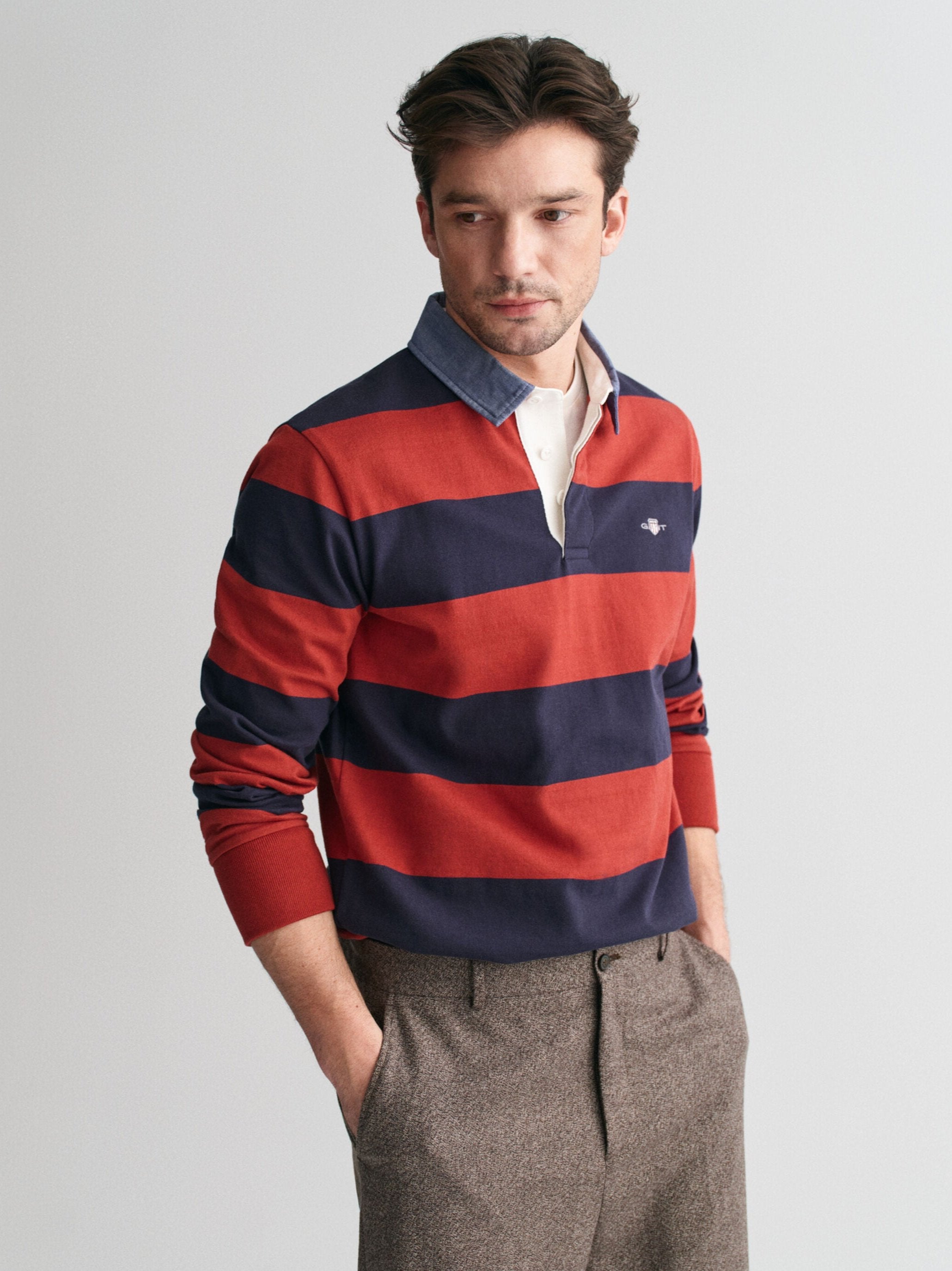 Gant Chambray Stripe Heavy Rugger