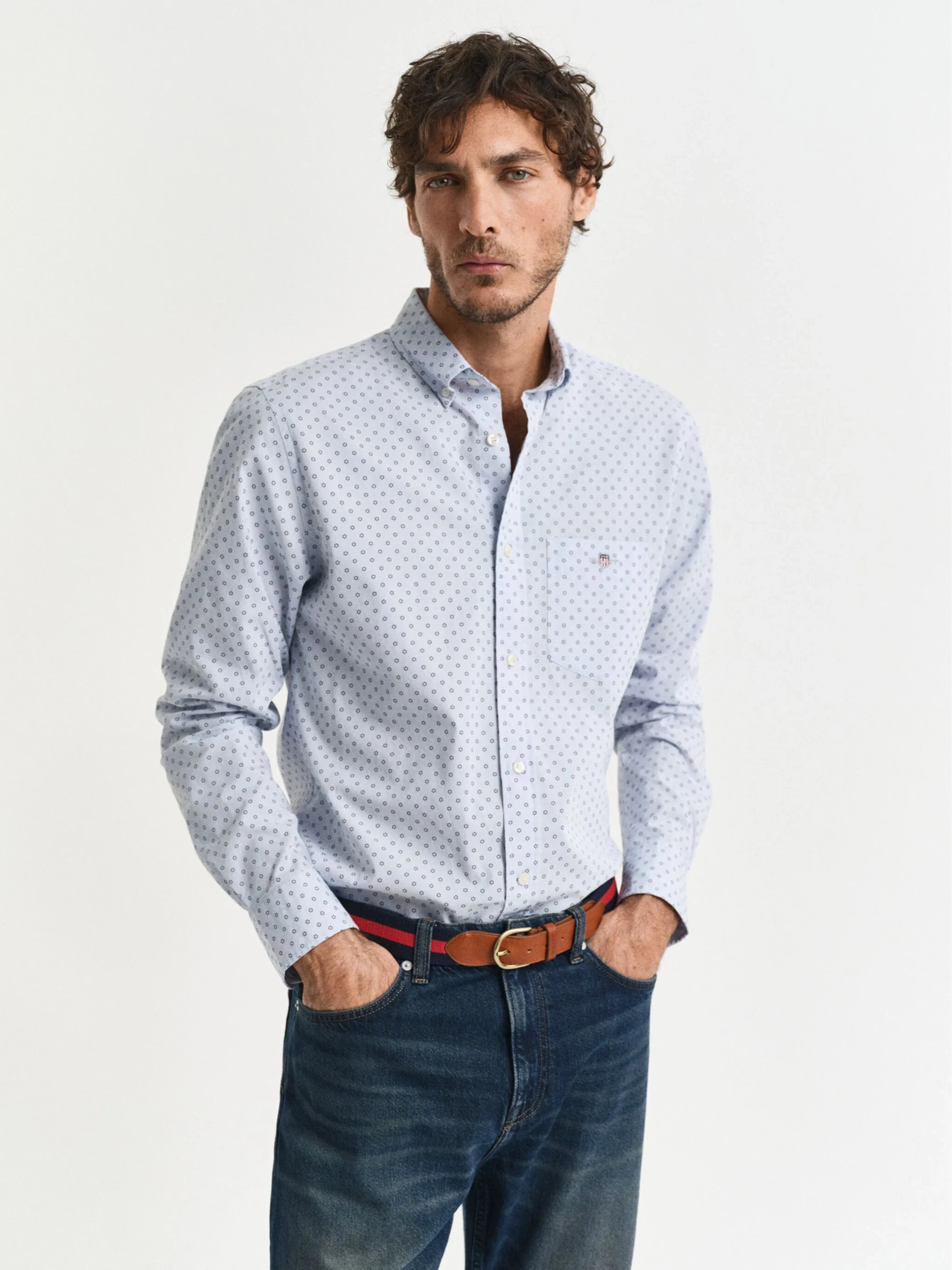 Gant Regular Fit Micro Print Shirt