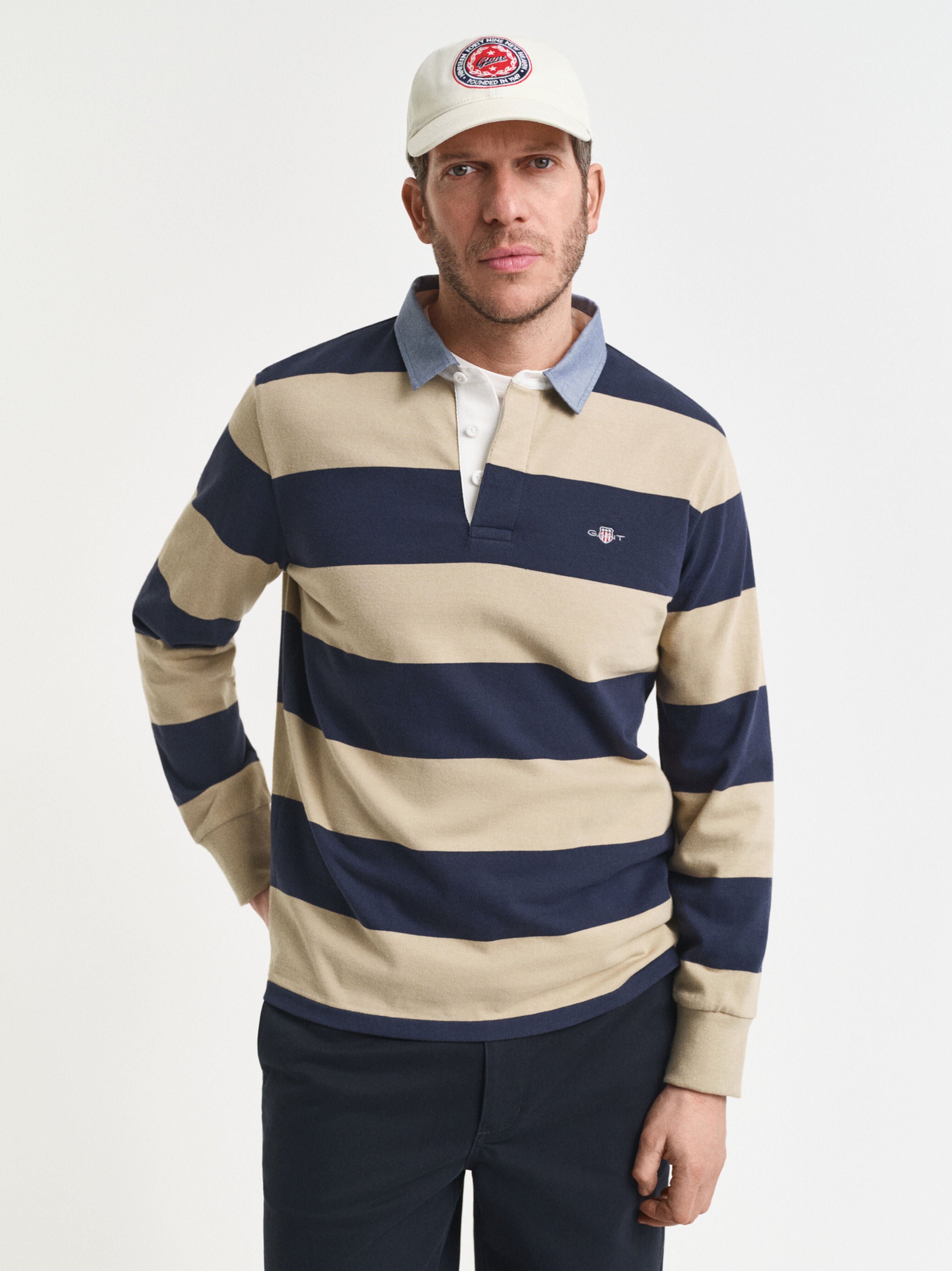 Gant Chambray Stripe Heavy Rugger