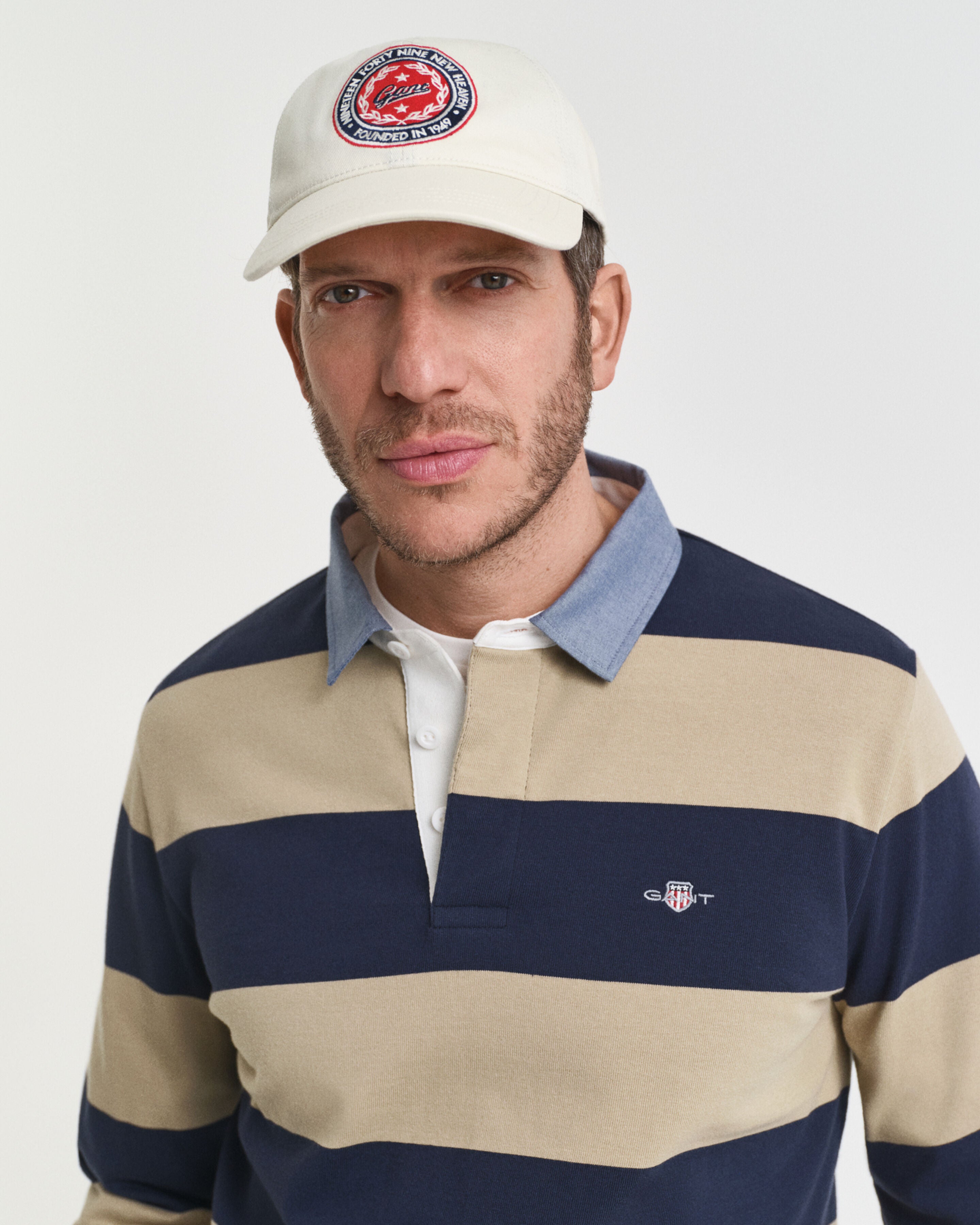 Gant Chambray Stripe Heavy Rugger