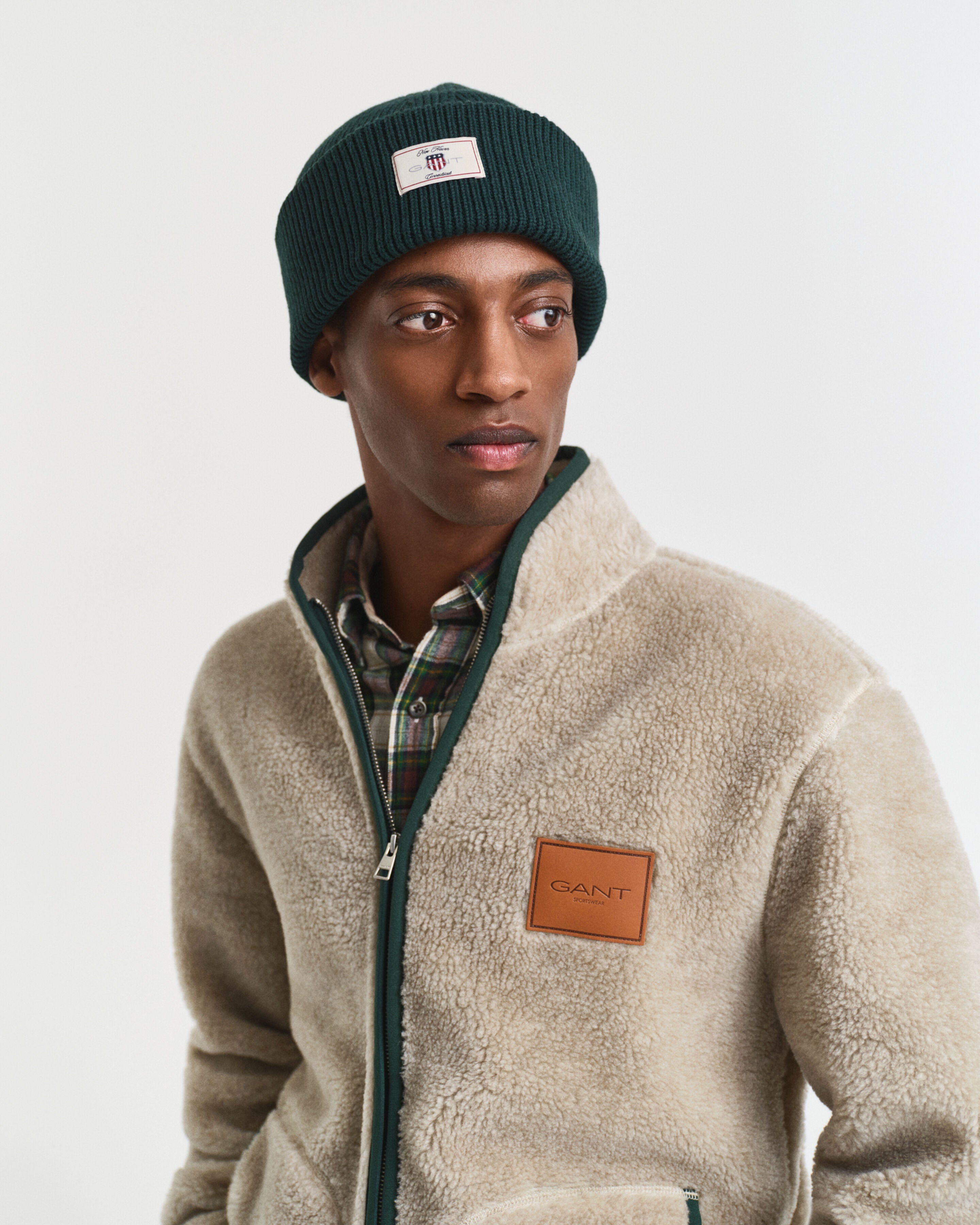 Gant Cotton Blend Ribbed Beanie