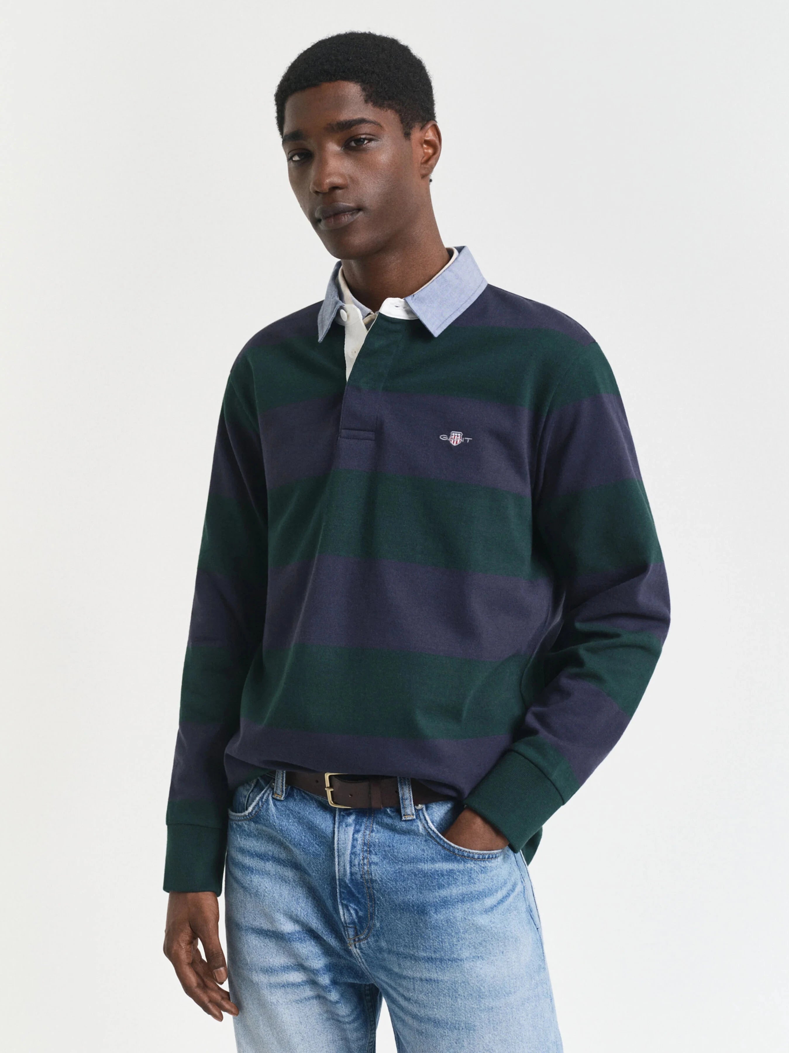 Gant Chambray Stripe Heavy Rugger