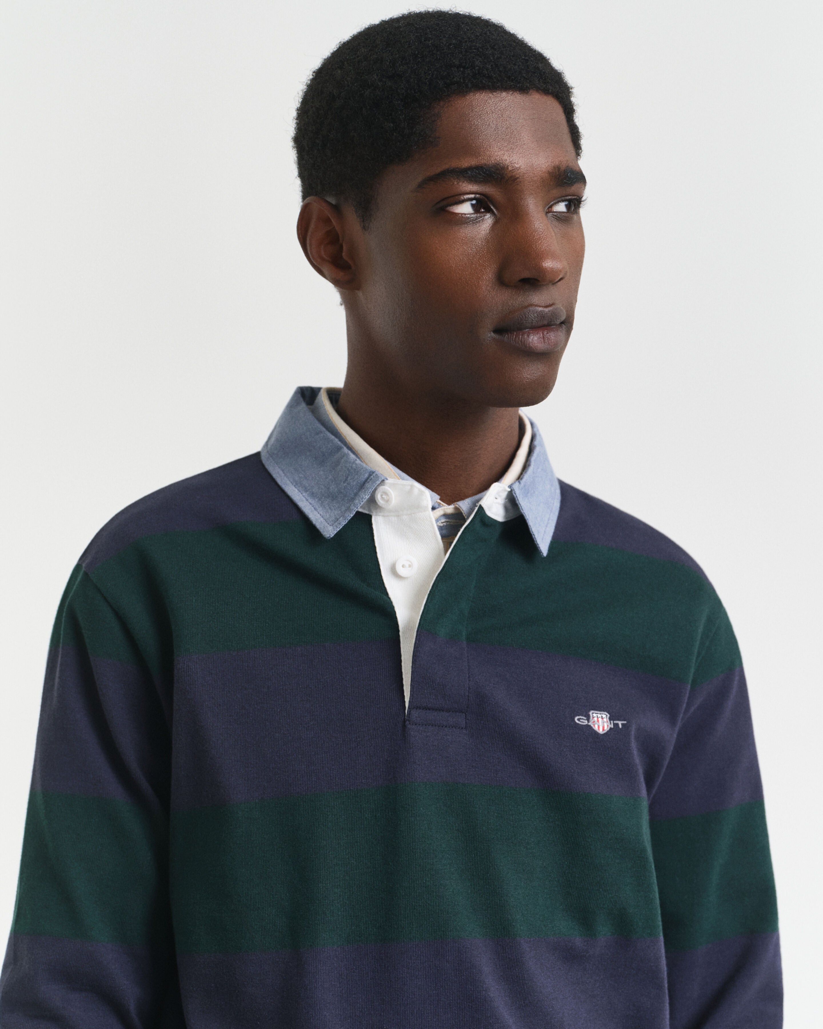 Gant Chambray Stripe Heavy Rugger