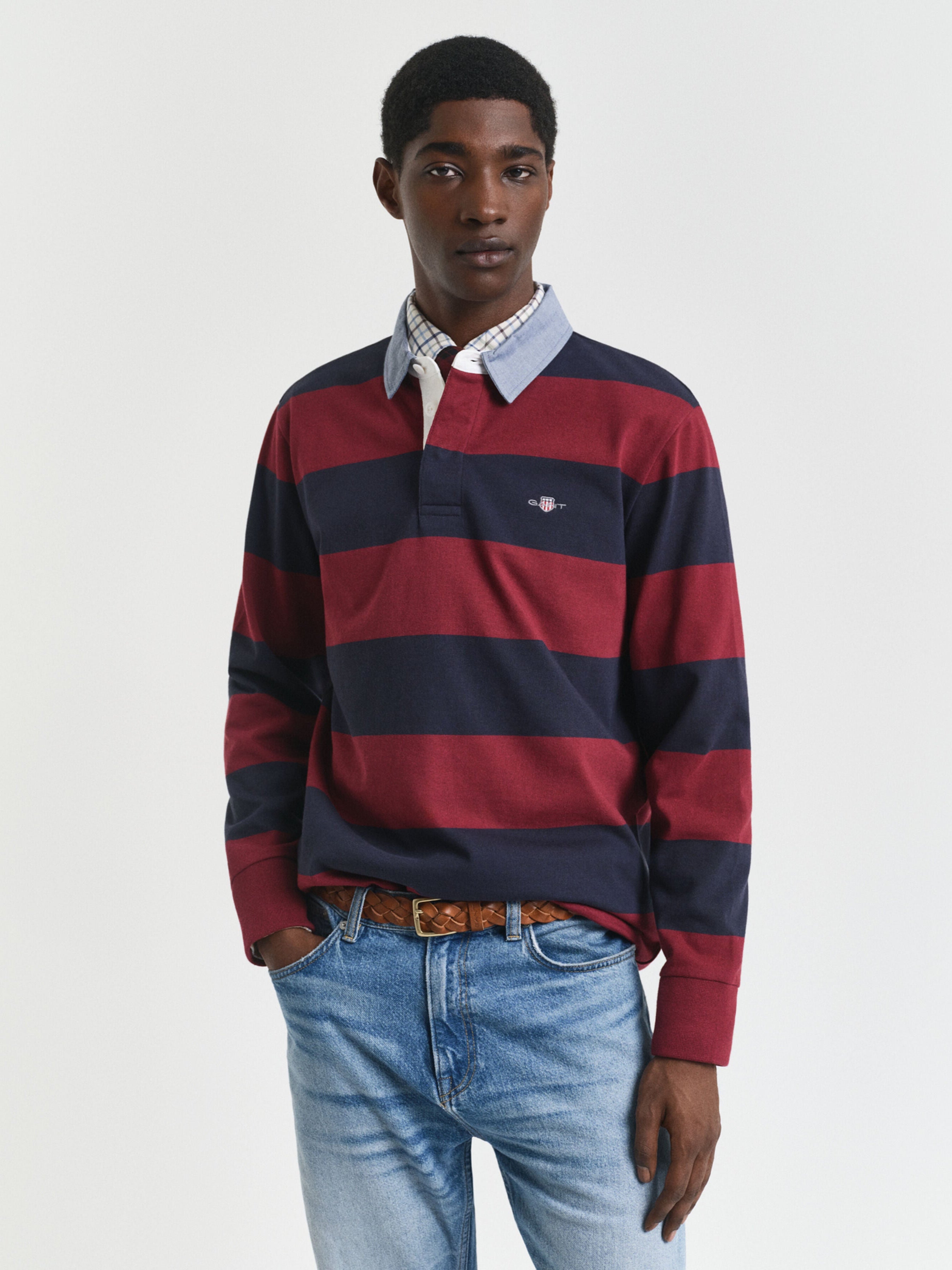 Gant Chambray Stripe Heavy Rugger