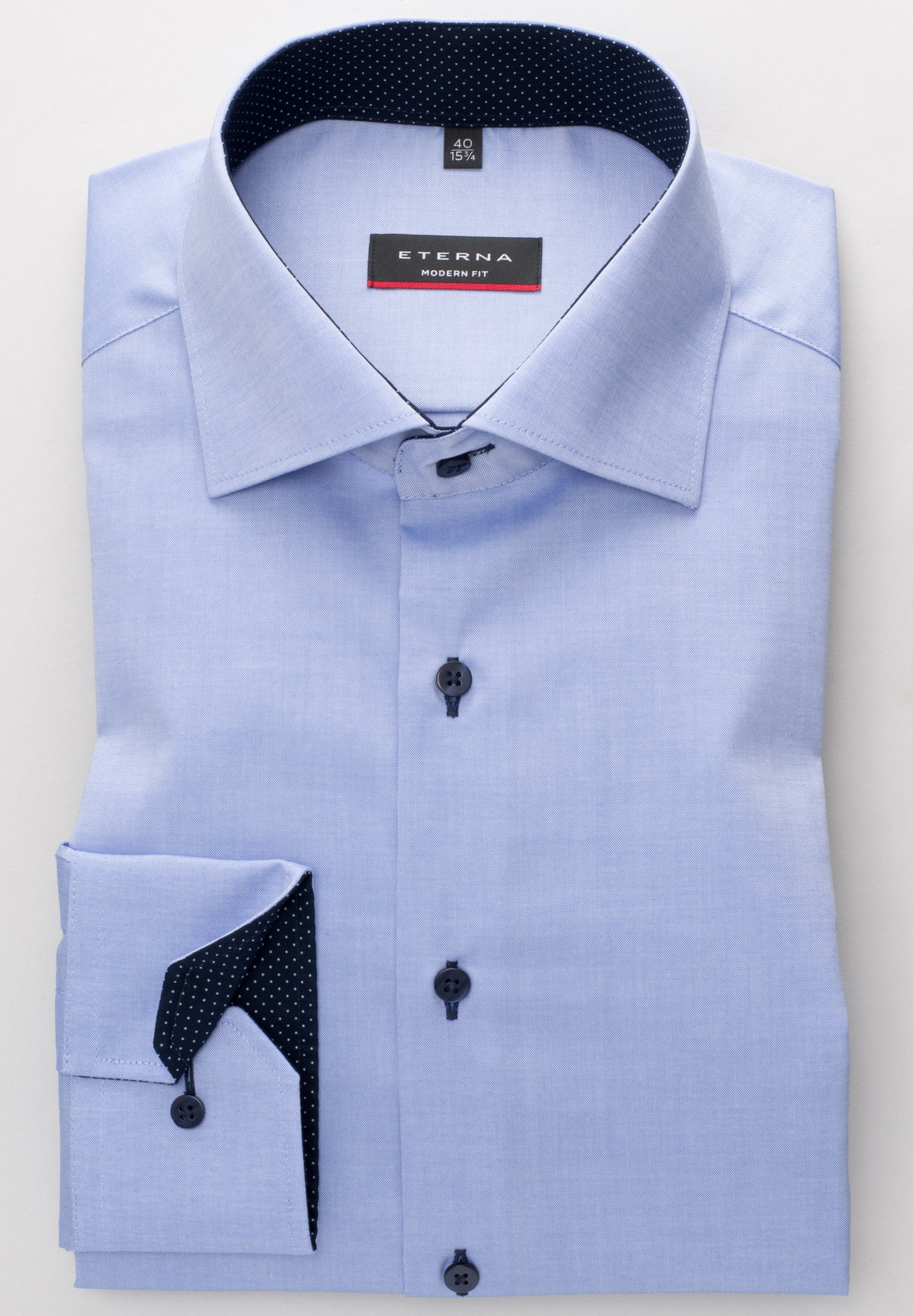 MENSWEAR – Fit EXCLUSIVE Shirt MCMAHON Blue Modern 8100/12 Eterna JR