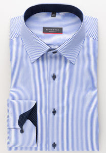 Eterna Modern Fit Shirt Blue Stripe 8992/16