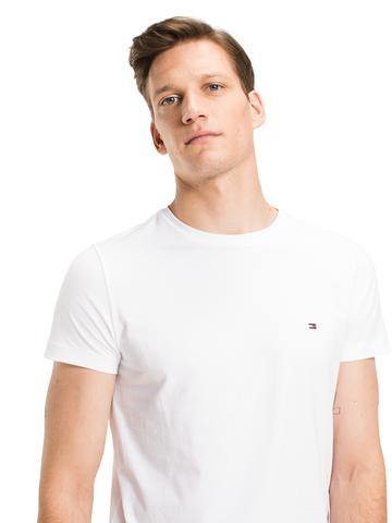 Tommy Hilfiger Stretch Slim Crew Neck T-Shirt White - JR MCMAHON EXCLUSIVE MENSWEAR
