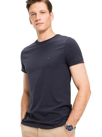 Tommy Hilfiger Stretch Slim Crew Neck T-Shirt Navy