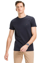 Load image into Gallery viewer, Tommy Hilfiger Stretch Slim Crew Neck T-Shirt Navy
