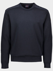 Paul & Shark Crew Merino Wool Iconic Badge