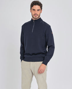 Paul & Shark 1/4 Zip Merino Wool Iconic Badge